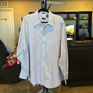Izod blue and lavender striped design long sleeve button-down dress shirt XXL